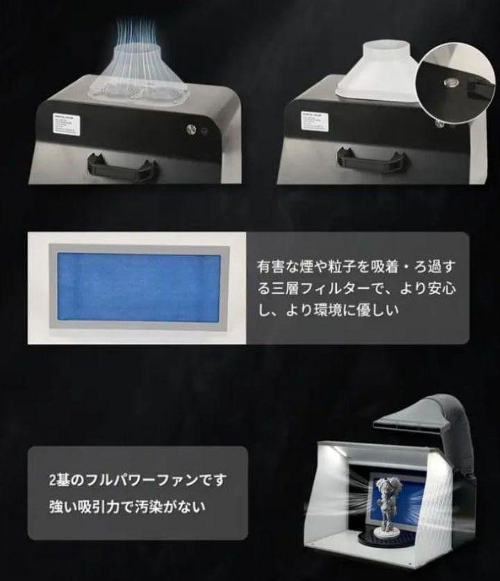 新品 AH-310 折りたたみ式 塗装ブース 強力ファン2点 LED照明付き