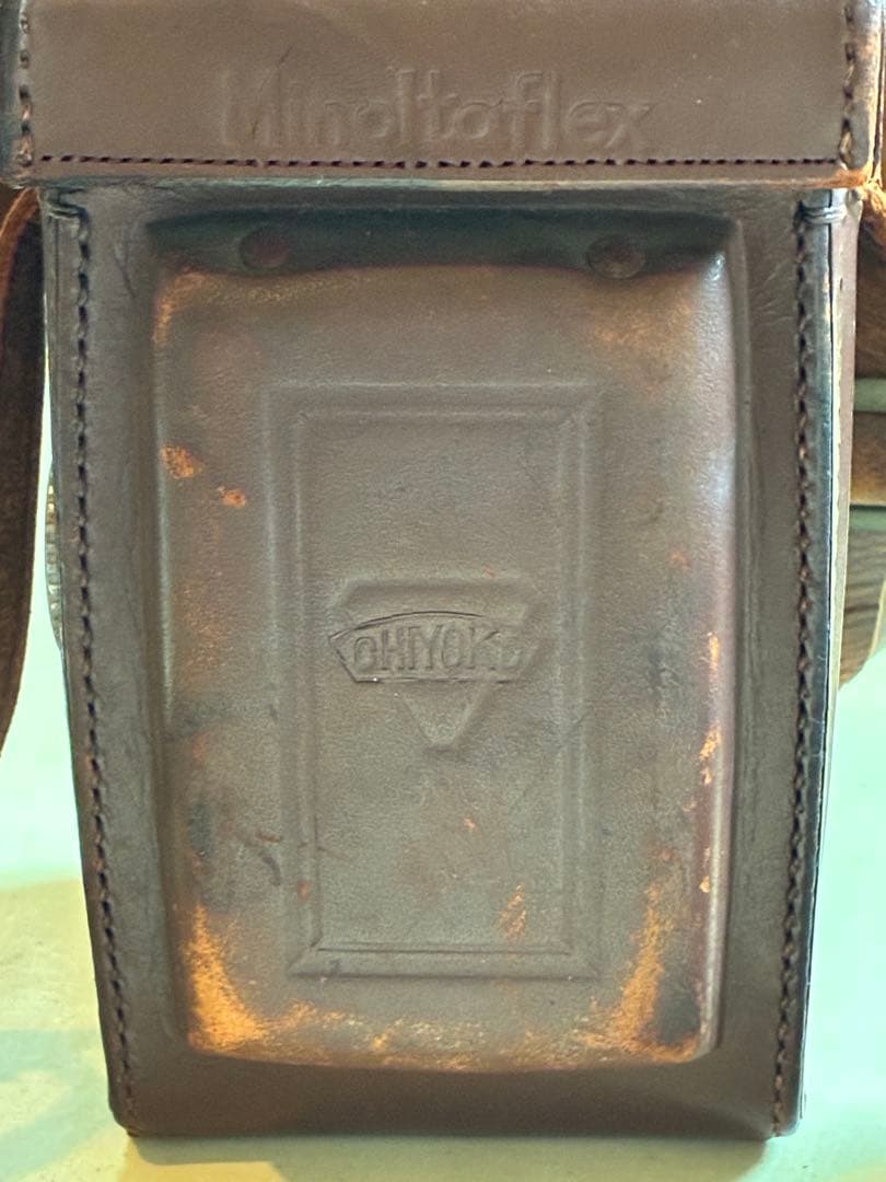Minoltaflex 二眼レフカメラ レザーケース、レザーレンズケース付属