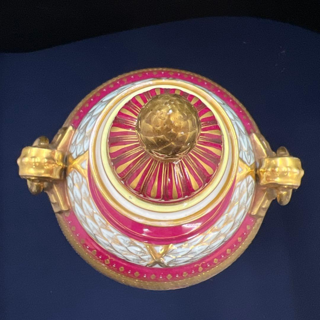 ロイヤルヴィエナ　手描総金彩フラワーベース　高さ約48㎝　東Y7-0822⭐︎2F