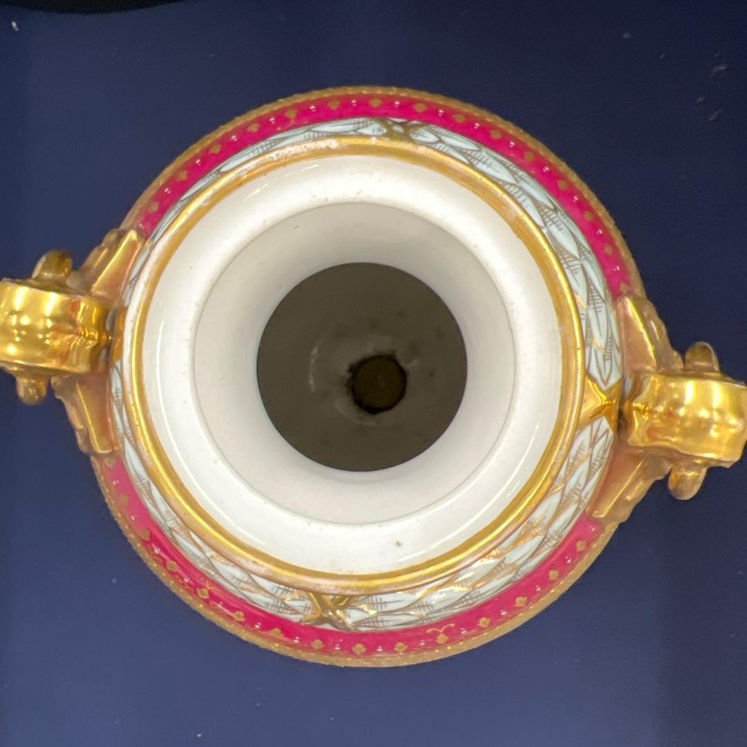 ロイヤルヴィエナ　手描総金彩フラワーベース　高さ約48㎝　東Y7-0822⭐︎2F