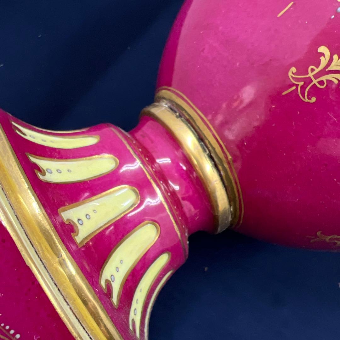 ロイヤルヴィエナ　手描総金彩フラワーベース　高さ約48㎝　東Y7-0822⭐︎2F