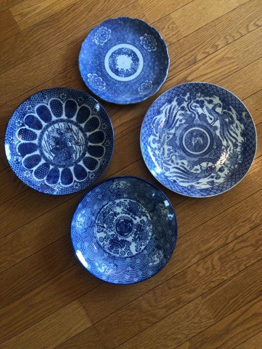 明治時代以前作成　大絵皿　4枚セット