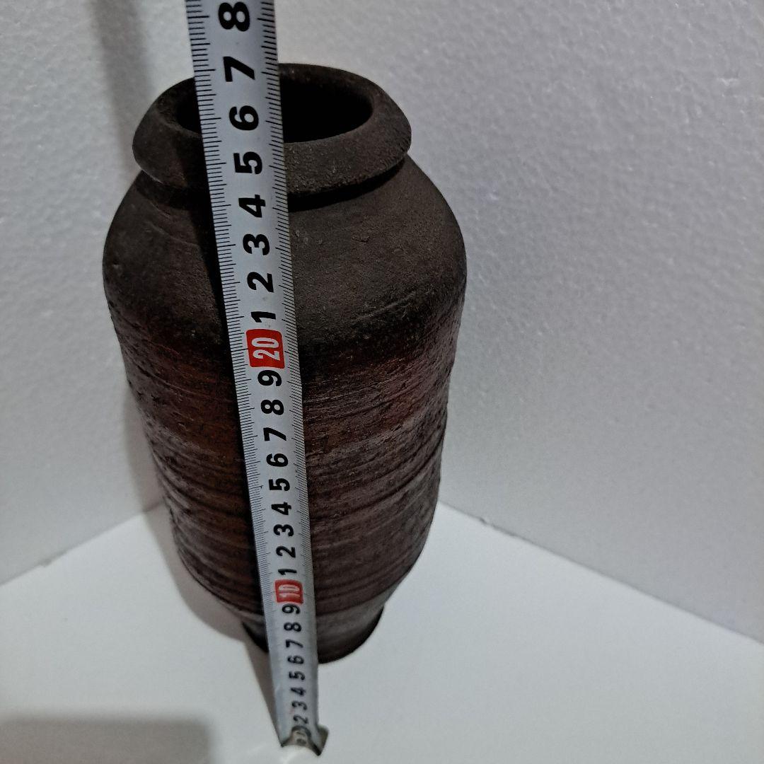 初代　木津宗詮作　古南蛮壺　拝領品　共箱　珍品壺