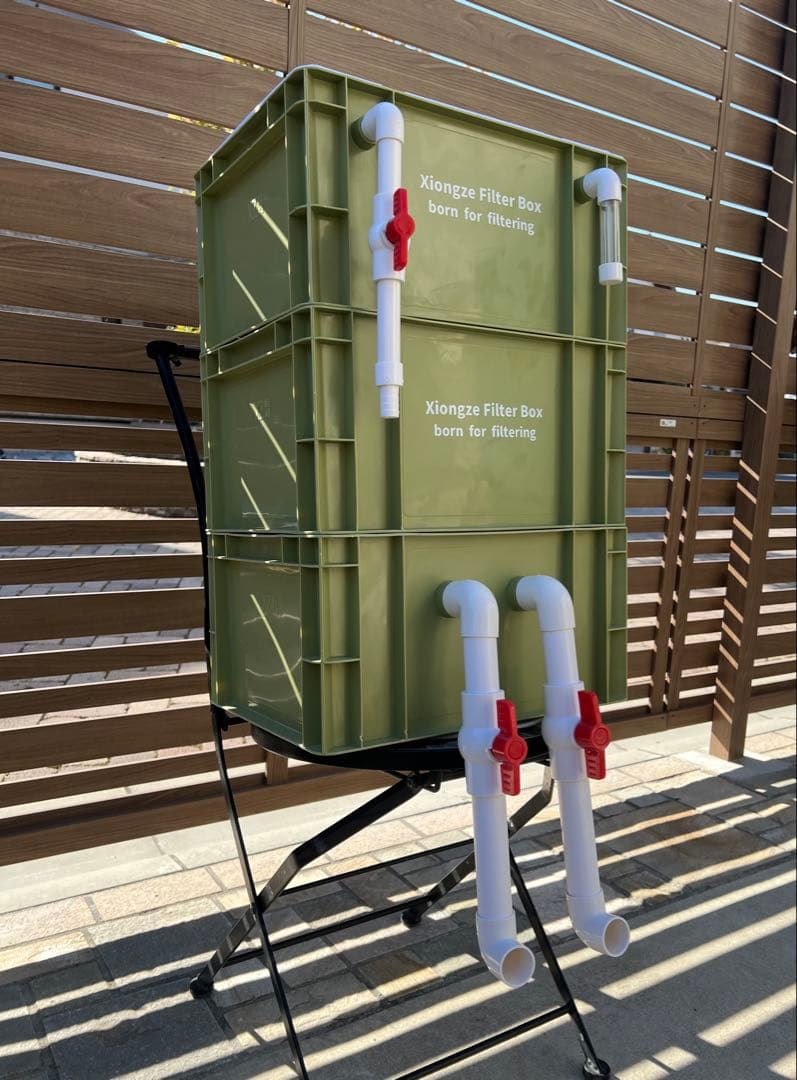 三段式万能濾過装置、濾過層濾過飼育 濾過装置、外部フィルター