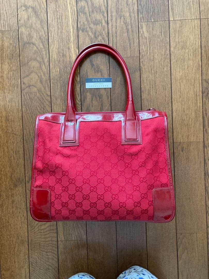 GUCCI レッド ハンドバッグ　匿名配送
