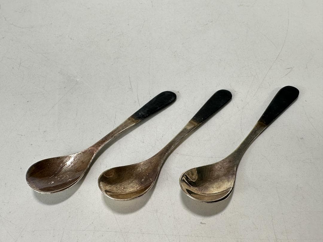 韓国美術　純銀製　刻印有　調味料入　七宝　茶器　茶道具　重さ317g