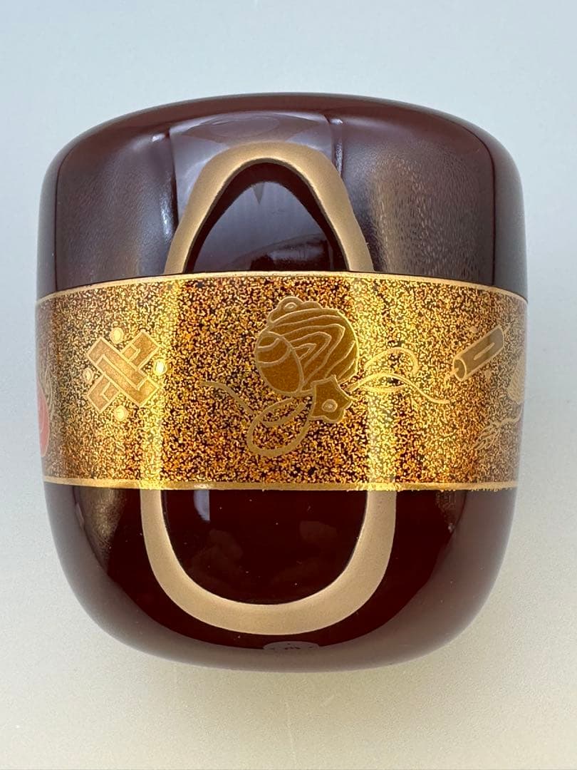 茶道具　棗　大家芳男　宝尽蒔絵