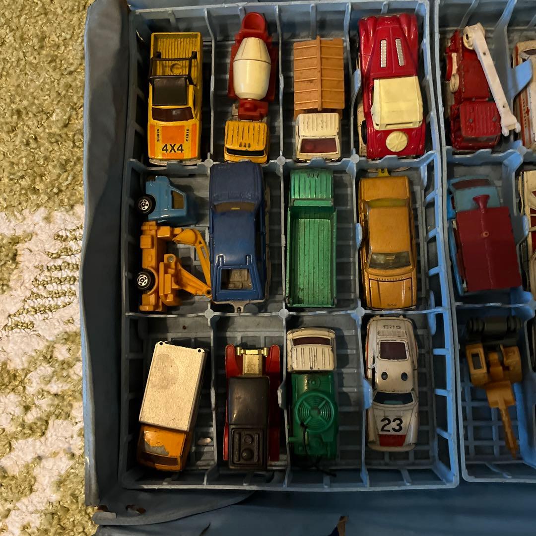 【貴重】ミニカーセット 約30台 ブルー収納ケース付き