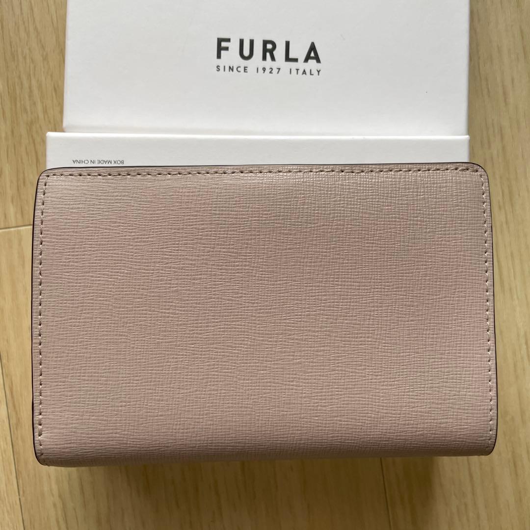 【新品未使用】FURLA フルラ バビロン 二つ折り財布 ダリア ベージュ