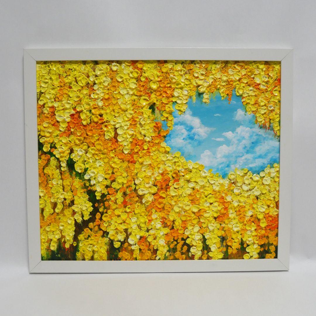 油絵 油彩 油彩画 絵画 絵【ミモザの丘】