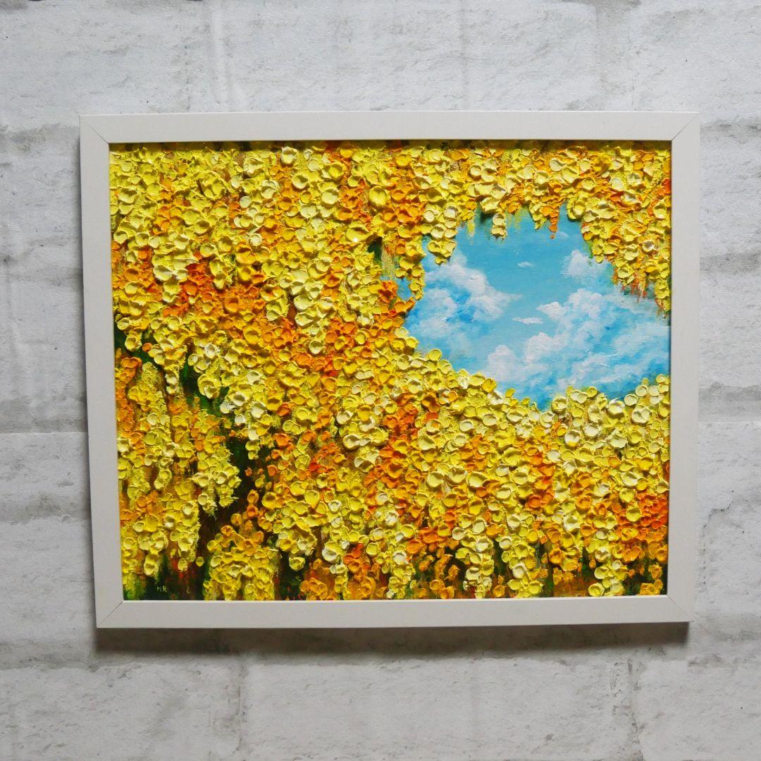 油絵 油彩 油彩画 絵画 絵【ミモザの丘】