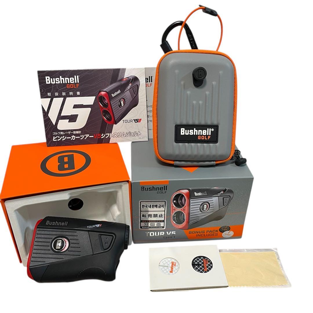 【美品】BushnellTourピンシーカーツアーV5シフトスリムゴルフ用距離計