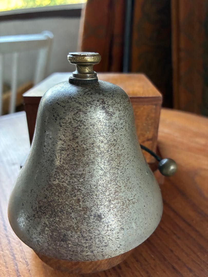フランス　アンティーク　壁掛け式　電話機用　ベル　木製　呼び鈴　Bell レア