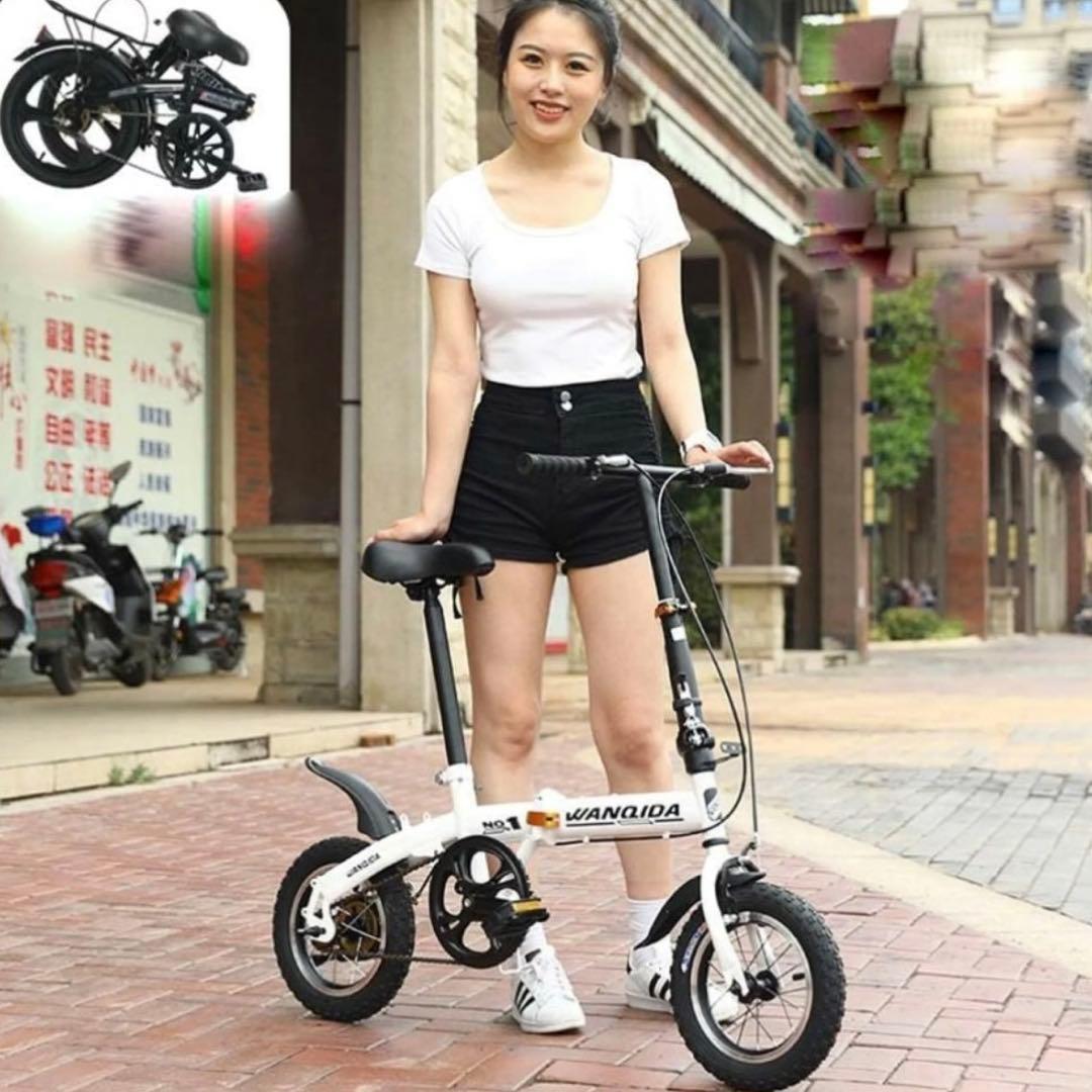 WANIDA 自転車　折りたたみ自転車　クロスバイク　12インチ　ブラック