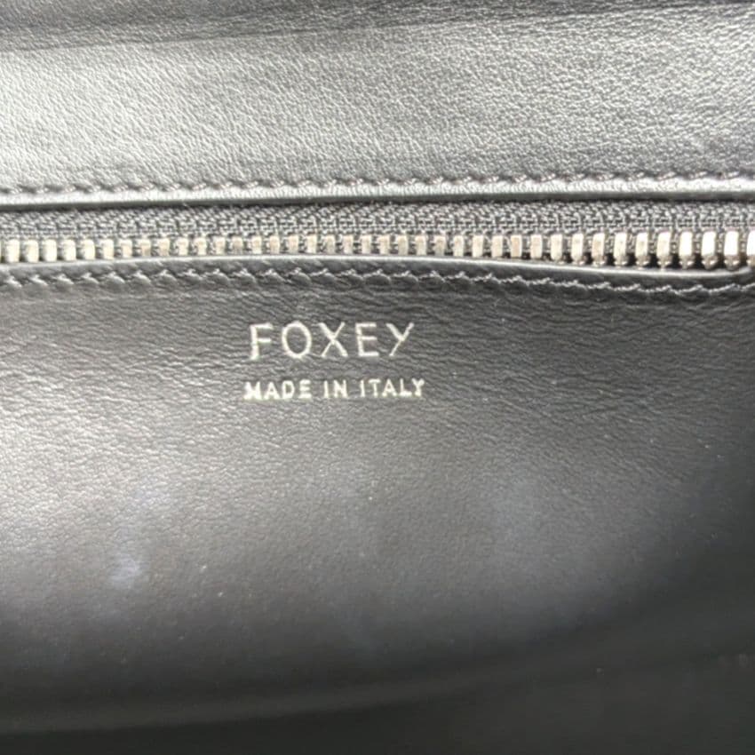 【新品同様】FOXEY ベルトリボン 2way ショルダーバッグ グレー