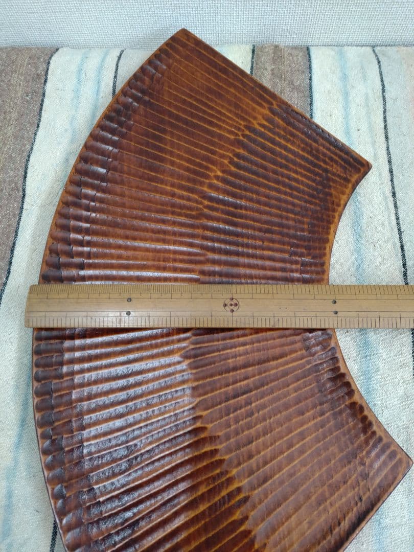 ビンテージ藤原盆　扇面　茶道菓子盆