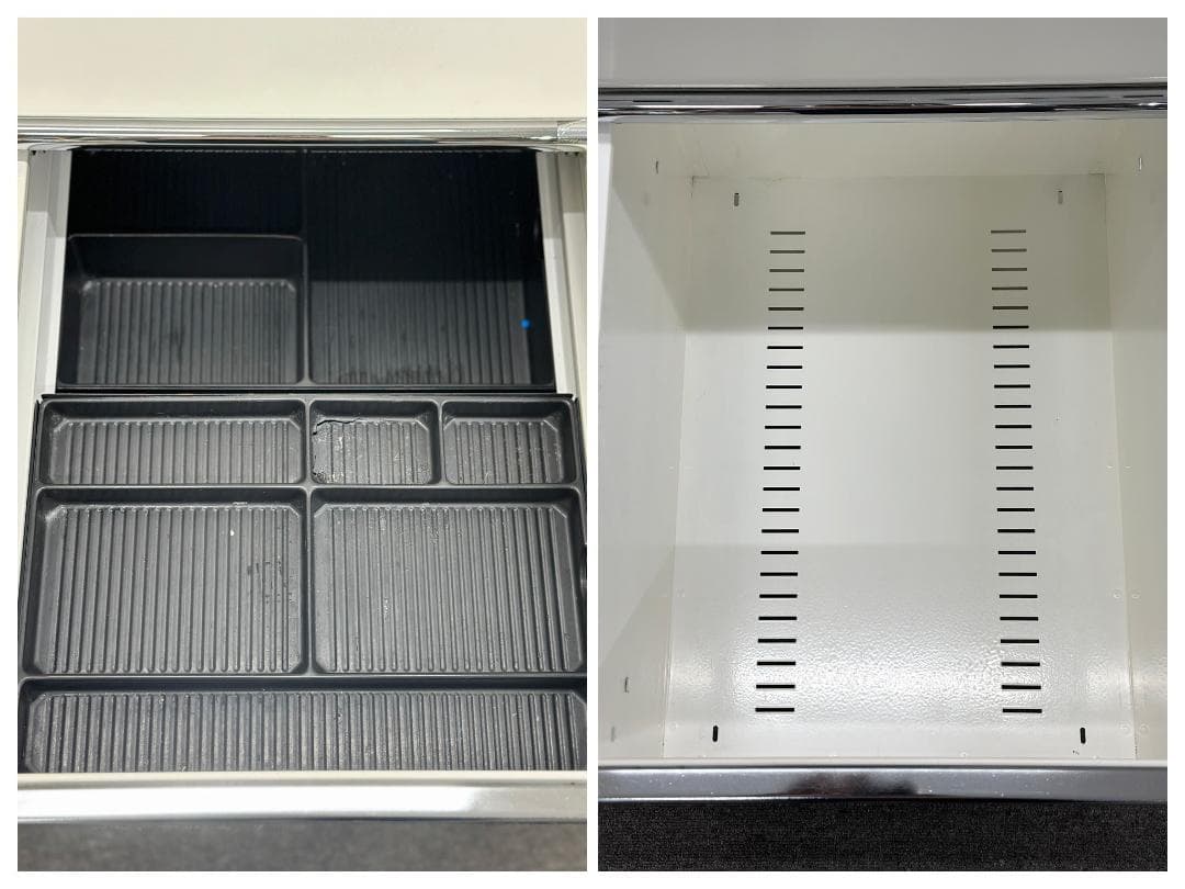 正規品■USMハラー■ロールボーイ　デスクワゴン　2段　鍵なし　ホワイト　白