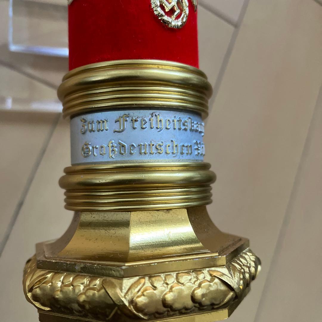 ドイツ軍　元帥杖　ロンメル将軍仕様　アクリル台座、白手袋付き