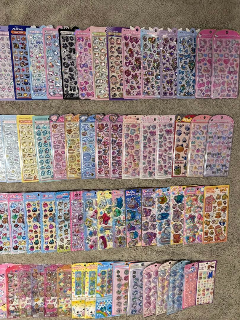 正規品ボンボンドロップシール等　たまごっち　ディズニー　しずくちゃん　計128枚