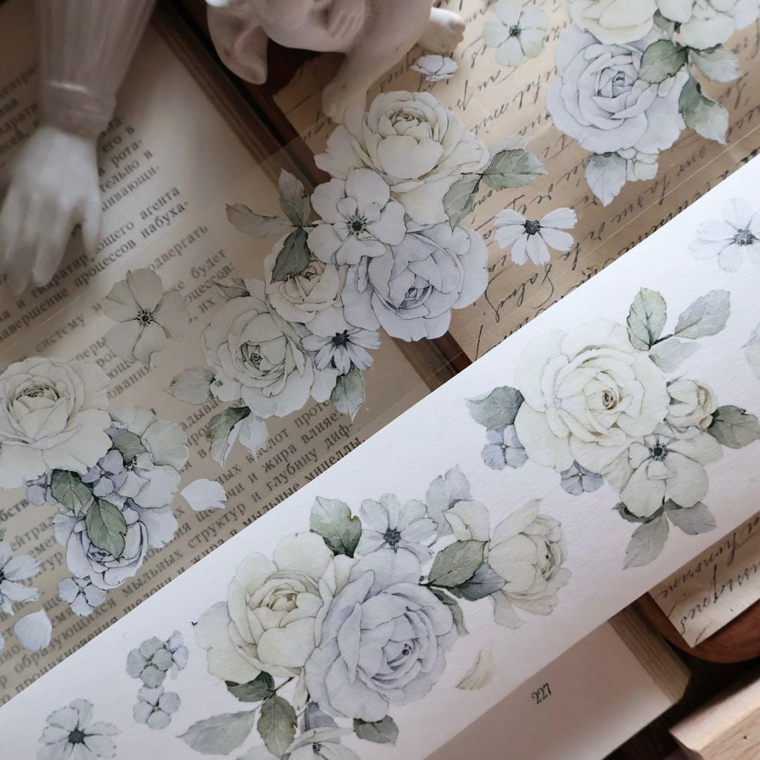 壹洱原创《语瑶-蓝色》海外マスキングテープ　マステ 【2366】