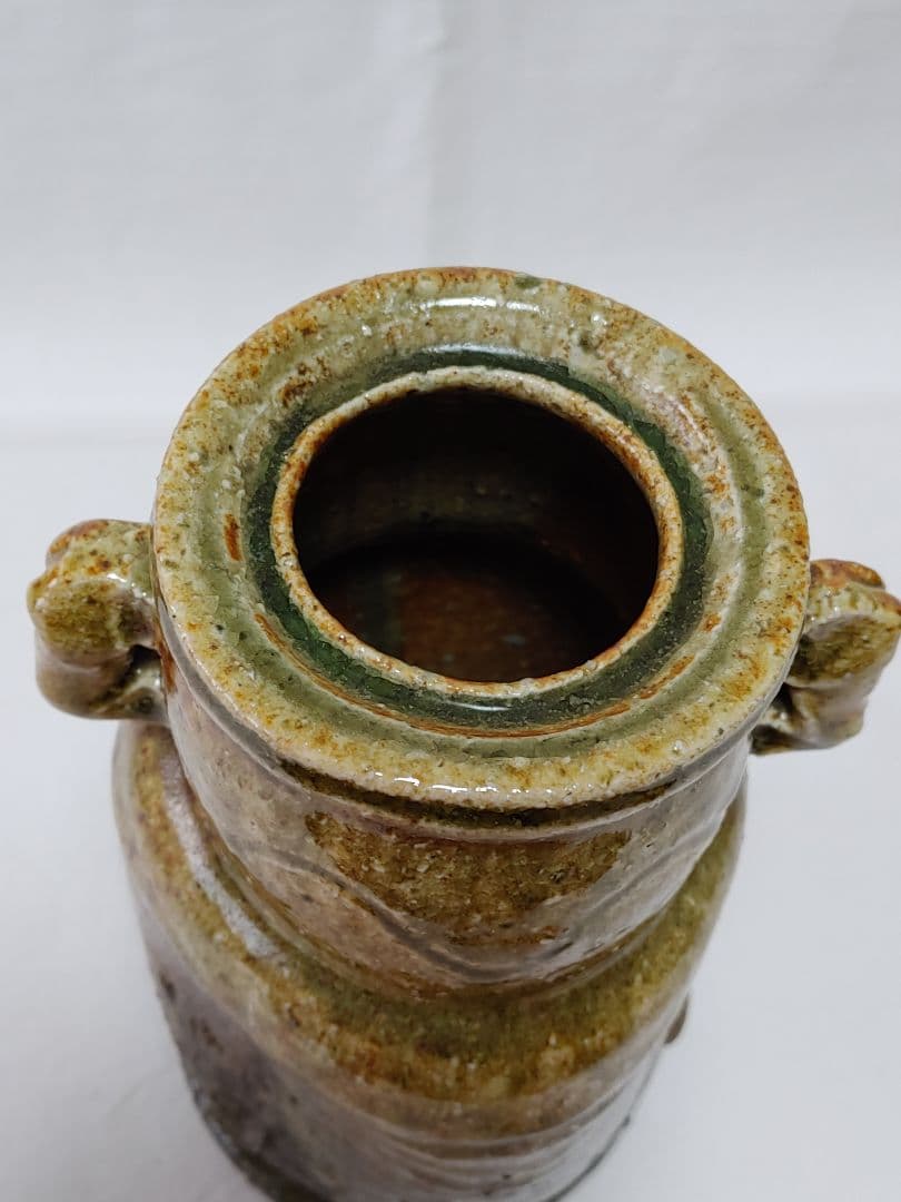 伊賀焼花入　三田窯　谷本景作