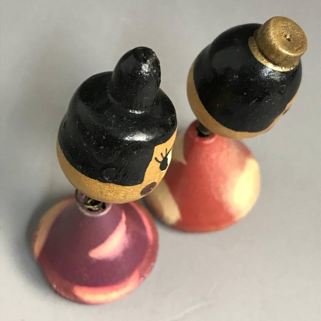 ペコちゃん ポコちゃん 雛人形 首振り こけし 5.5cm 2体 まとめて