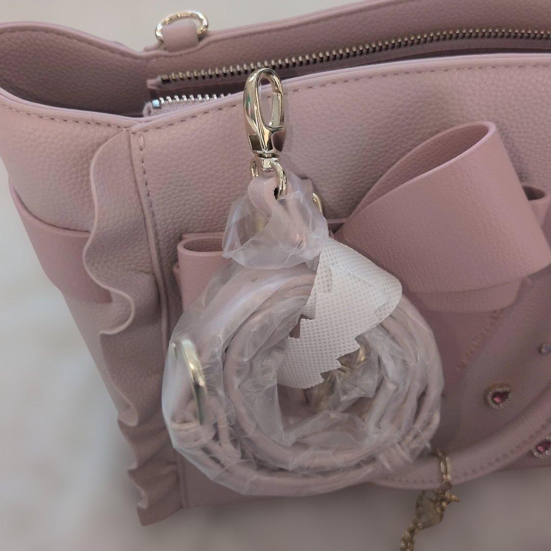 新品　タグ付き　ブロッサムリボンフラッター　ハンドバッグ　サマンサベガ ピンク