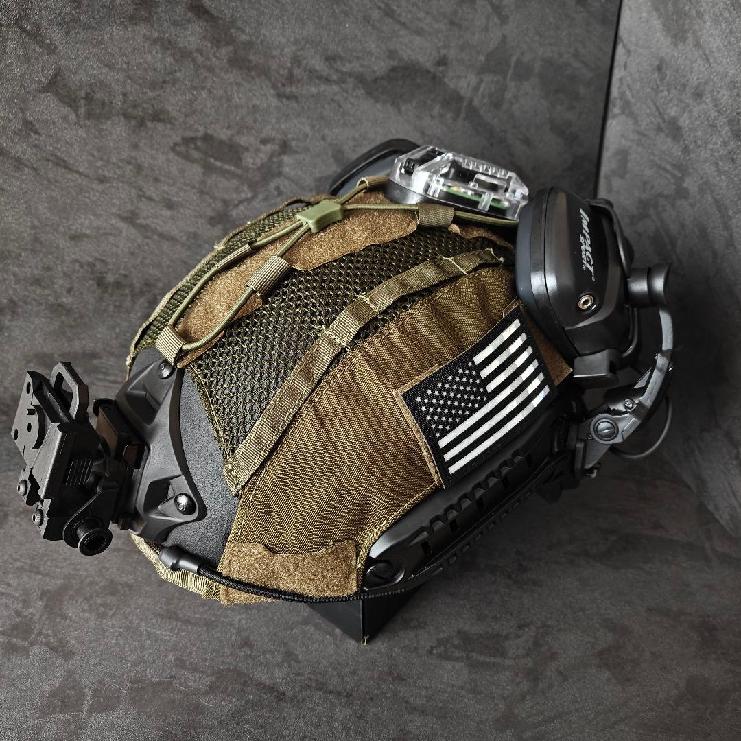 新品　実物NIJ IIIA防弾ヘルメット　Fast SFタイプ　ODフルセット