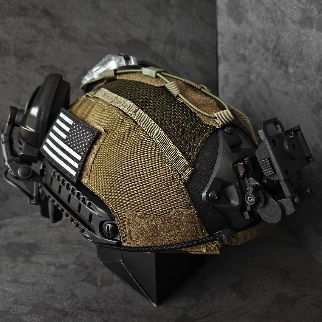 新品　実物NIJ IIIA防弾ヘルメット　Fast SFタイプ　ODフルセット