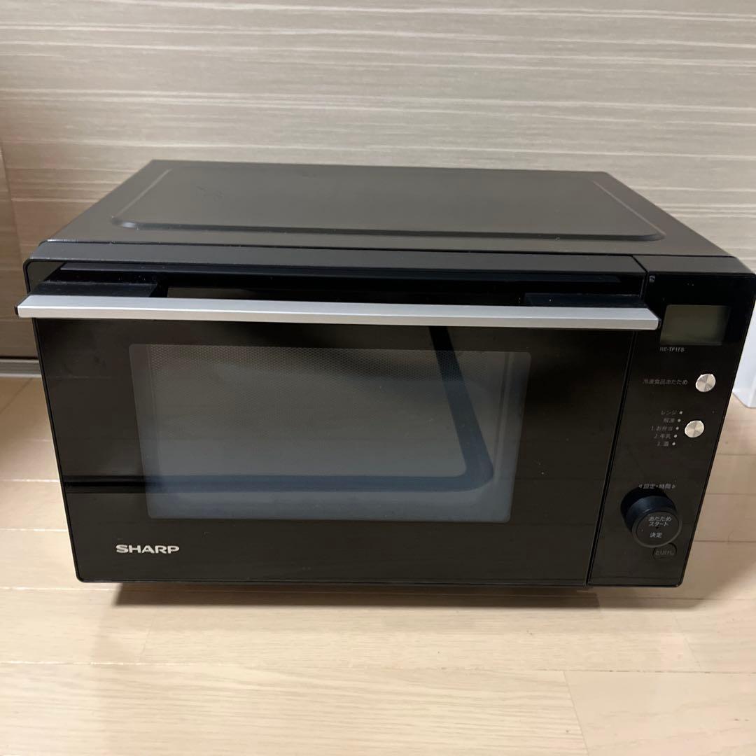 SHARP RE-TF17S-B フラットテーブル電子レンジ ブラック
