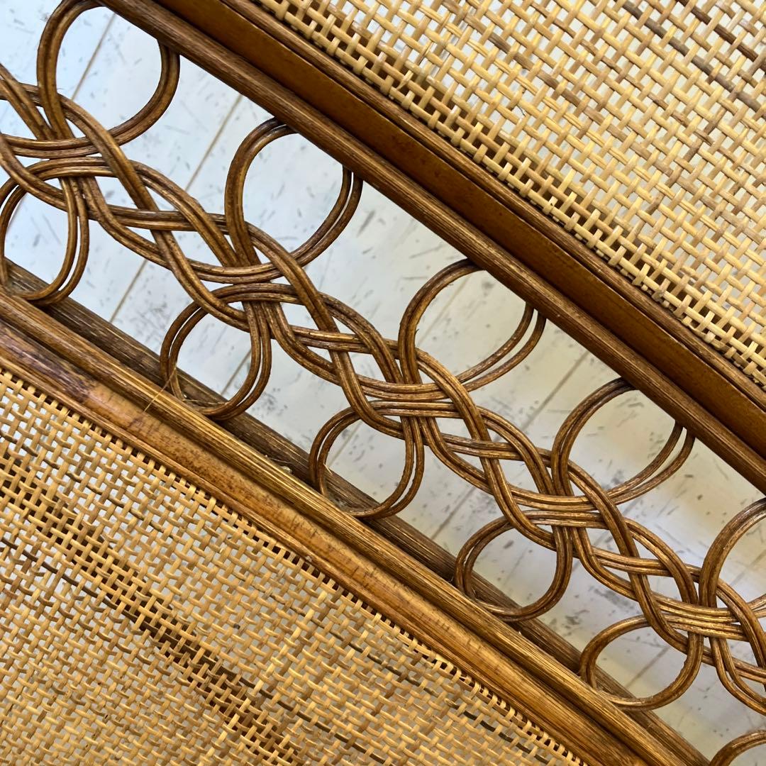 昭和レトロ エスニック ラタンパーテーション 衝立 間仕切り 仕切り 古道具