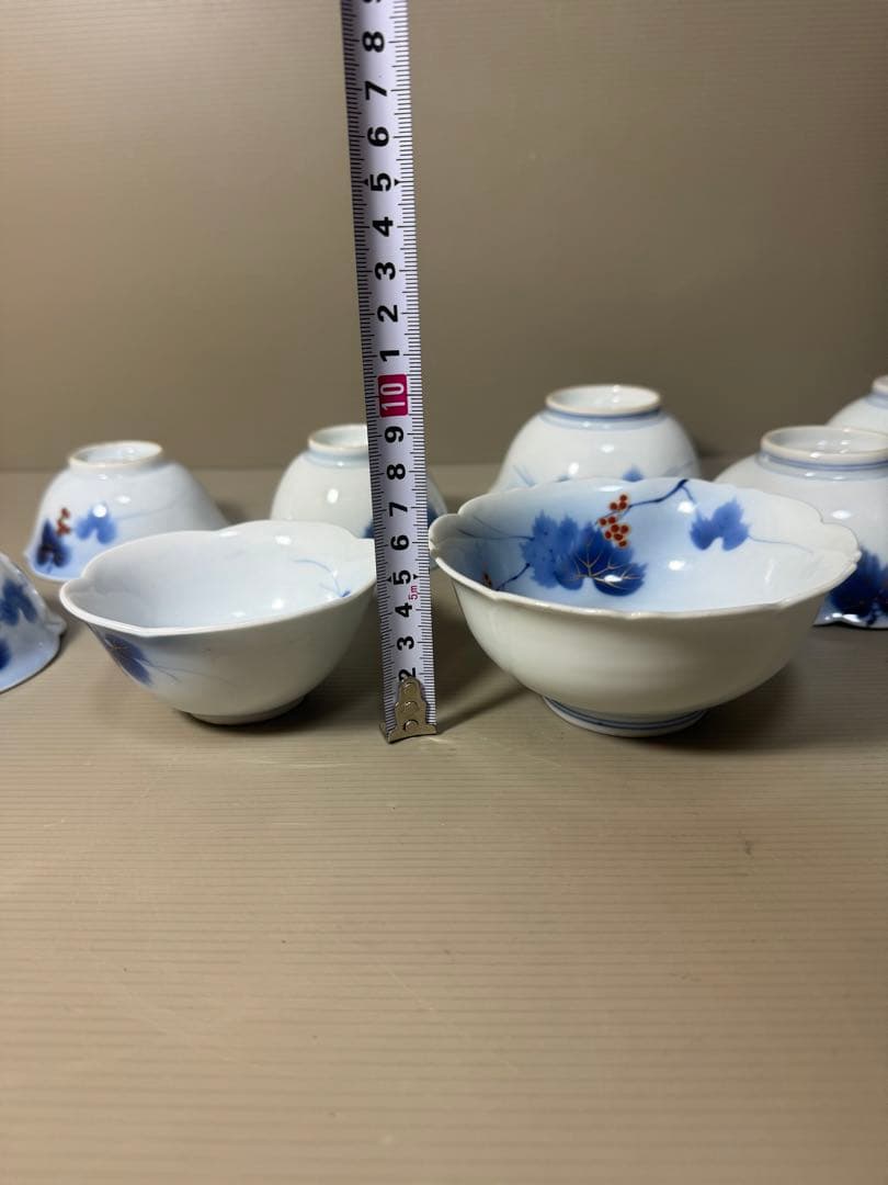 2207   有田焼 芳祥堂特製　葡萄瑠璃　中鉢5客　小鉢5客