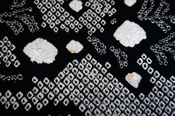 ★専用★美品 訪問着 黒 総絞り 熨斗 枝花 身丈161cm 裄丈68cm