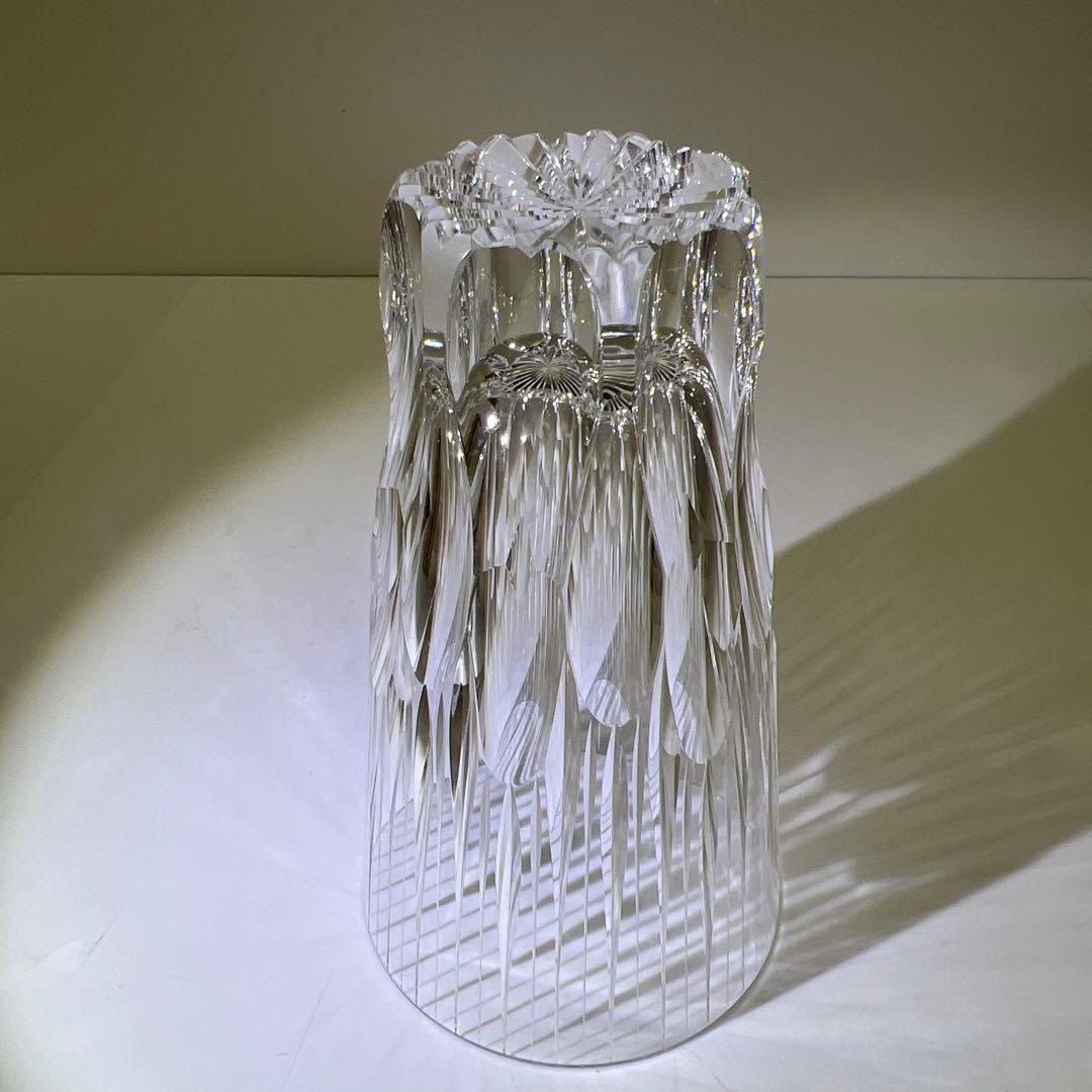渡邉明　切子洋酒杯　共箱　高さ13.5㎝　東Y7-0908⭐︎1Fトニチ