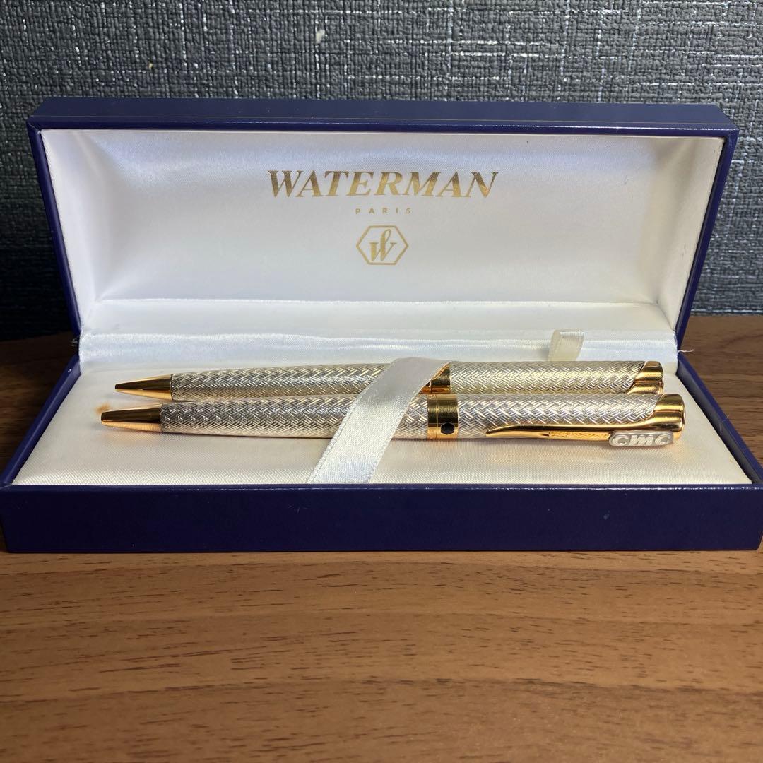 ウォーターマン レタロン ソリッドシルバー ボールペン シャーペン2本セット