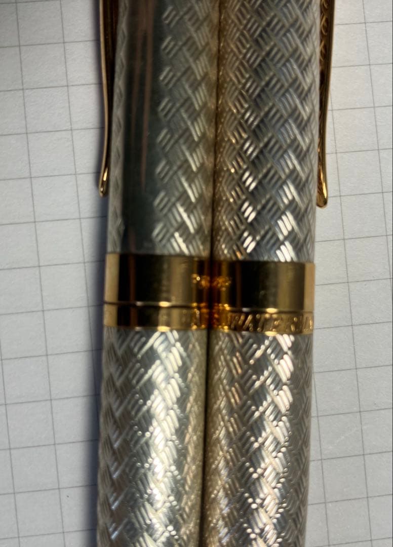 ウォーターマン レタロン ソリッドシルバー ボールペン シャーペン2本セット