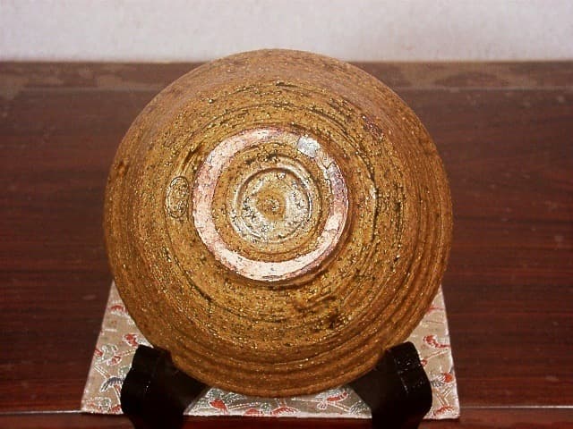 京焼・清水焼　作者不明　清窯：銘　古伊羅保　茶碗　無傷　共箱　古物。