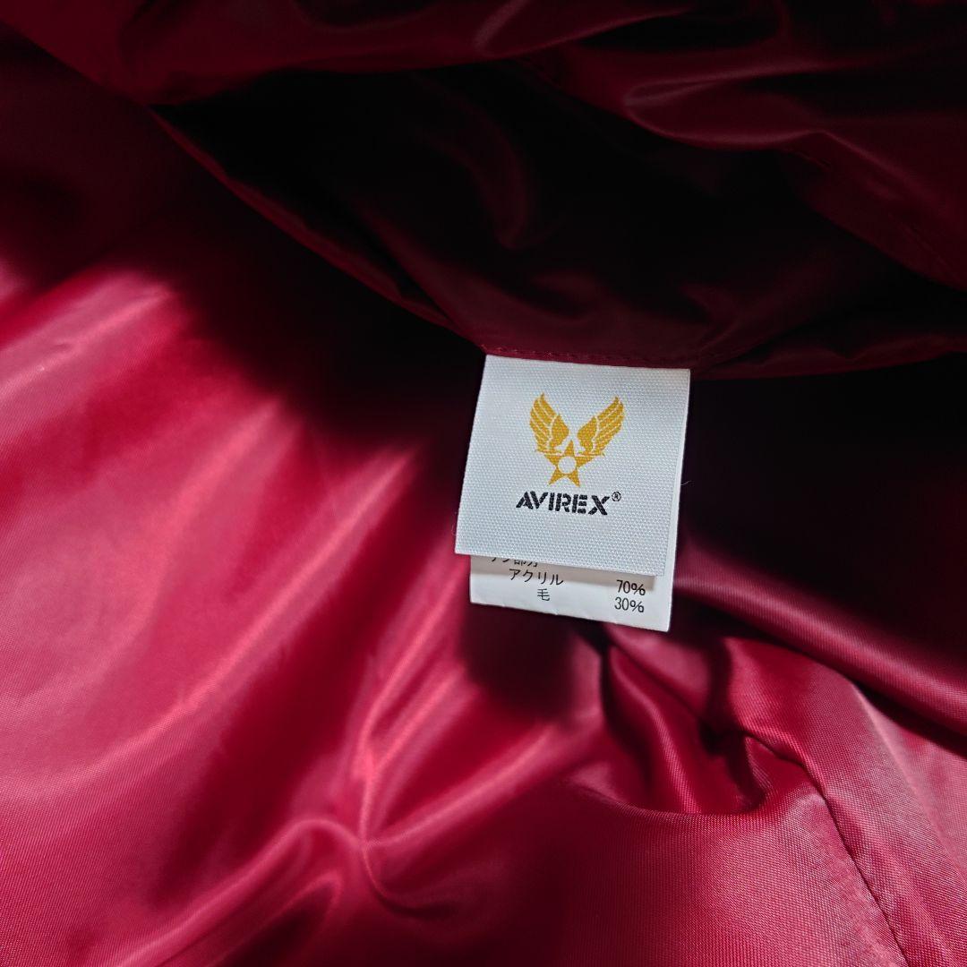 AVIREX(アヴィレックス)、メンズ中綿ブルゾン、ワインレッド、メンズМ