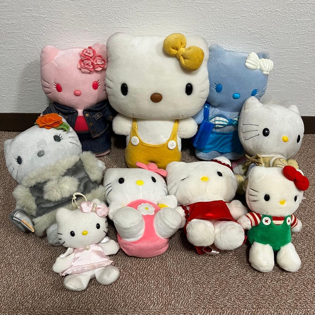 サンリオ　ハローキティ　ぬいぐるみ　まとめ売り　9体セット　レトロ