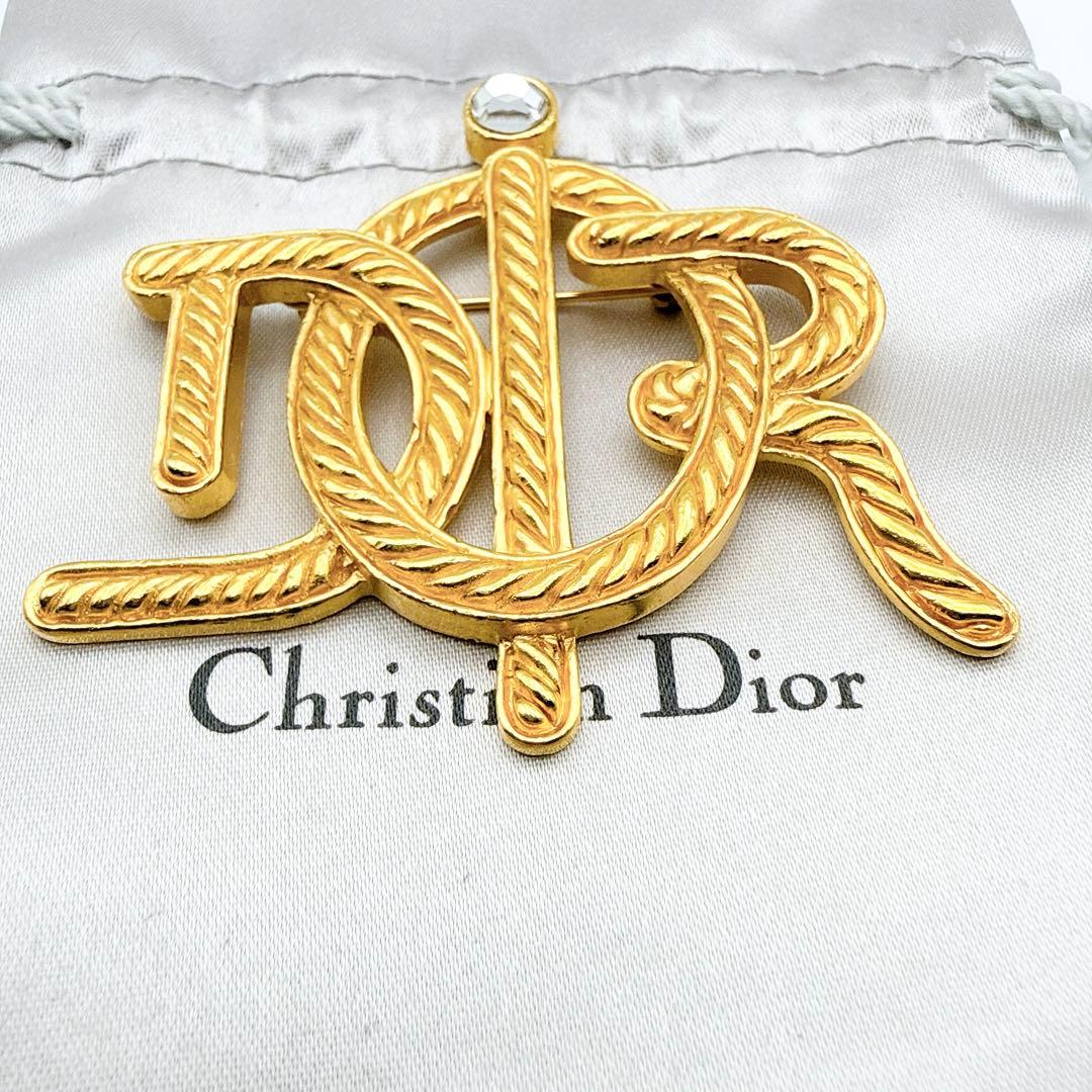 2967-2 ✨Dior　ブローチ　CD　ロゴ　希少　刻印