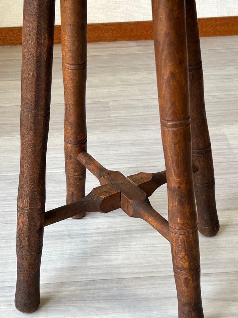 アンティーク 木製スツール　丸椅子　アトリエ　ビンテージ　古道具　チェア　レトロ