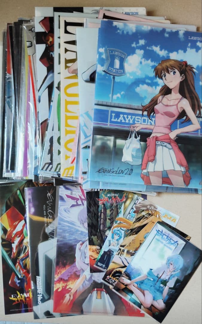 新世紀エヴァンゲリオン：各種クリアファイル：大量 71 枚まとめて（ダブりなし）