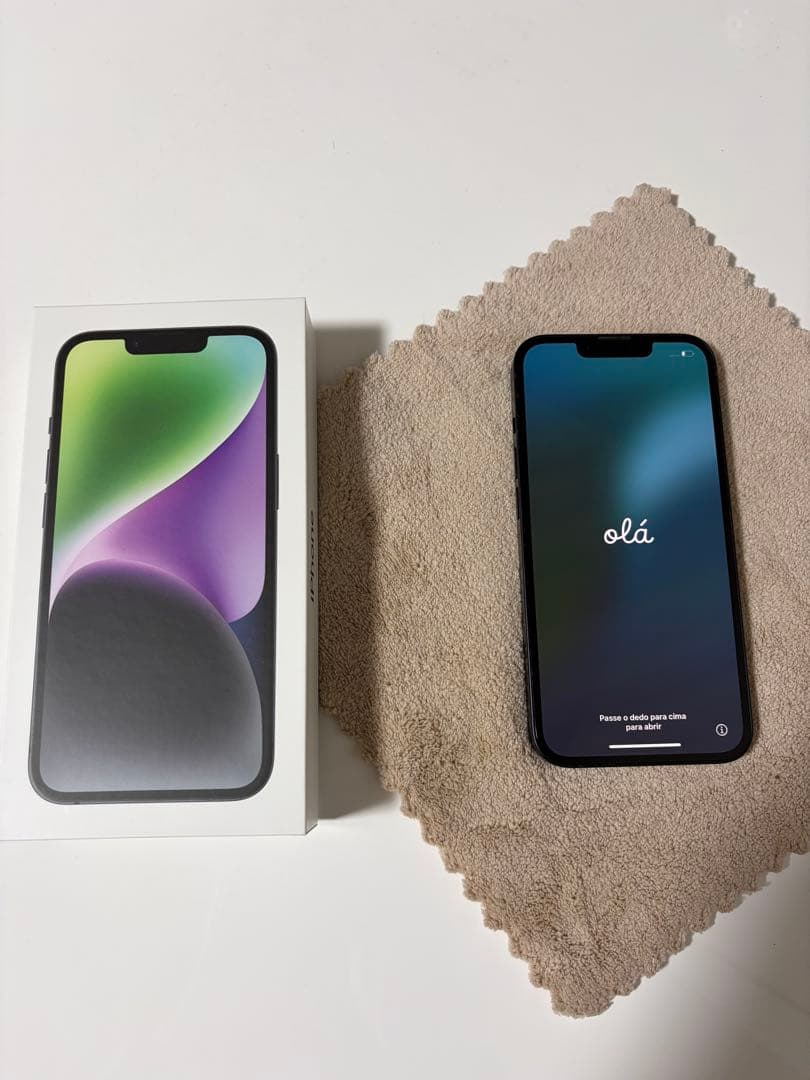 Apple iPhone 14 紺色 本体 箱付き