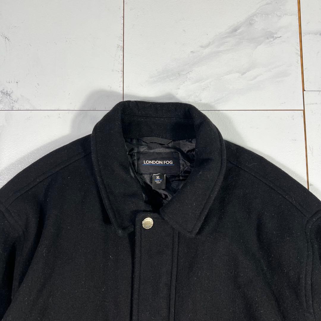 00s London Fog ウールジャケットブルゾンXL 短丈 ブラック