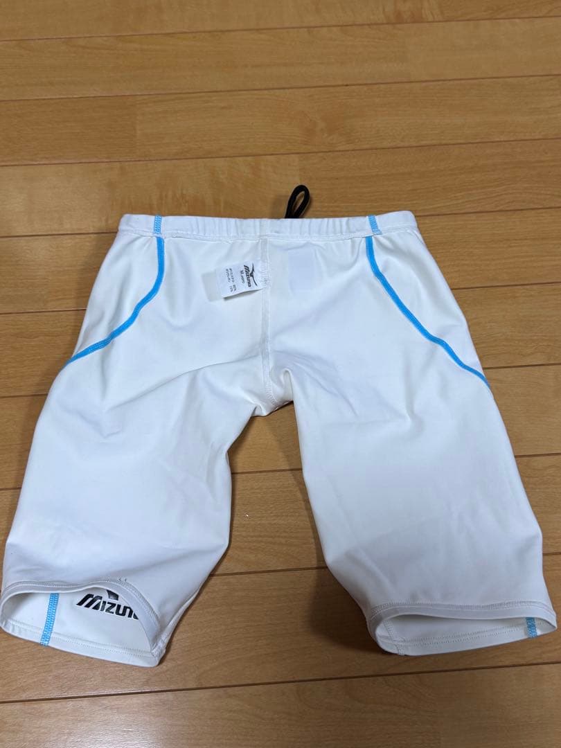 【一回使用】ミズノ fina付き 白水着 Mサイズ ハーフスパッツ