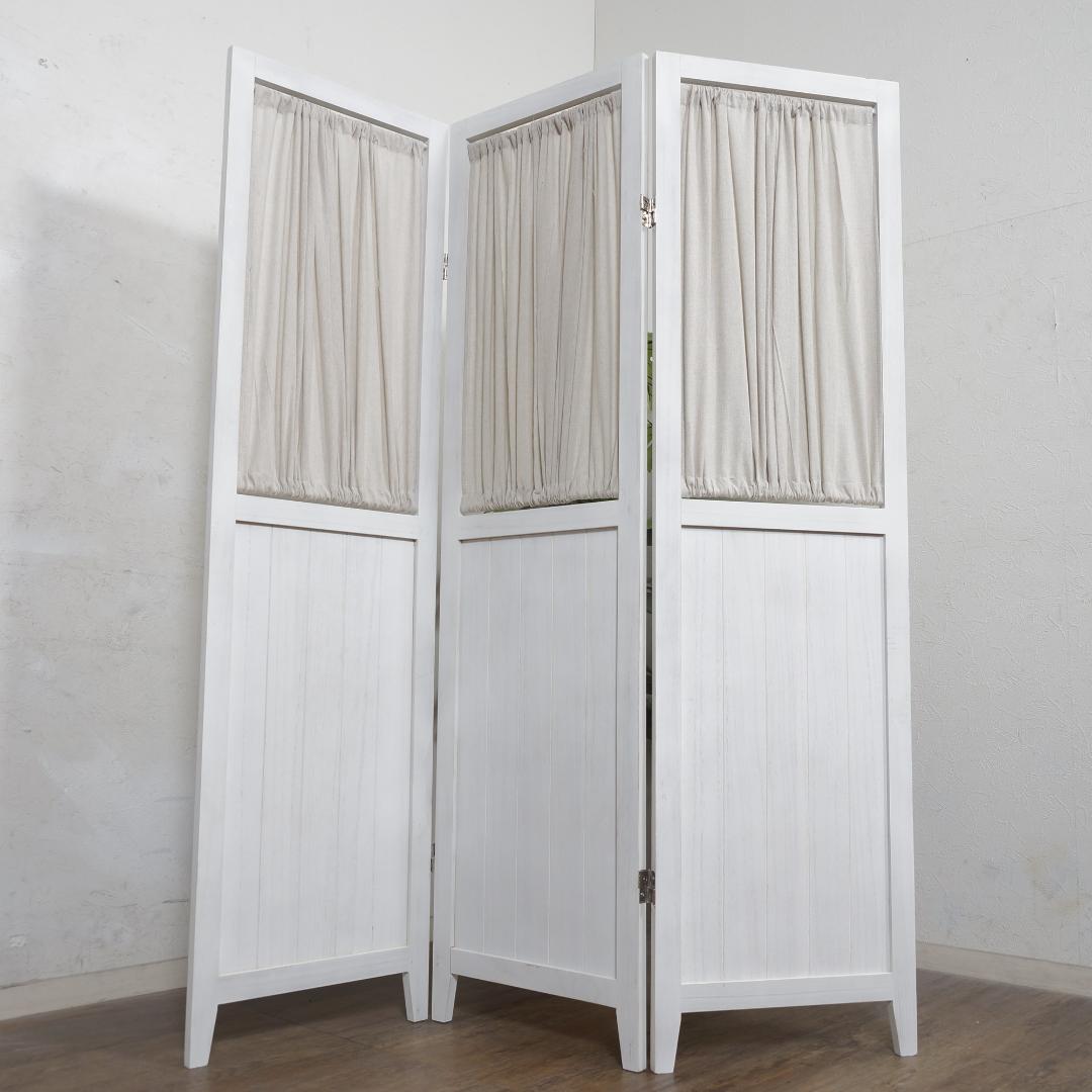 アウトレット　　シャビーウッドファニチャー 3連　パーティション