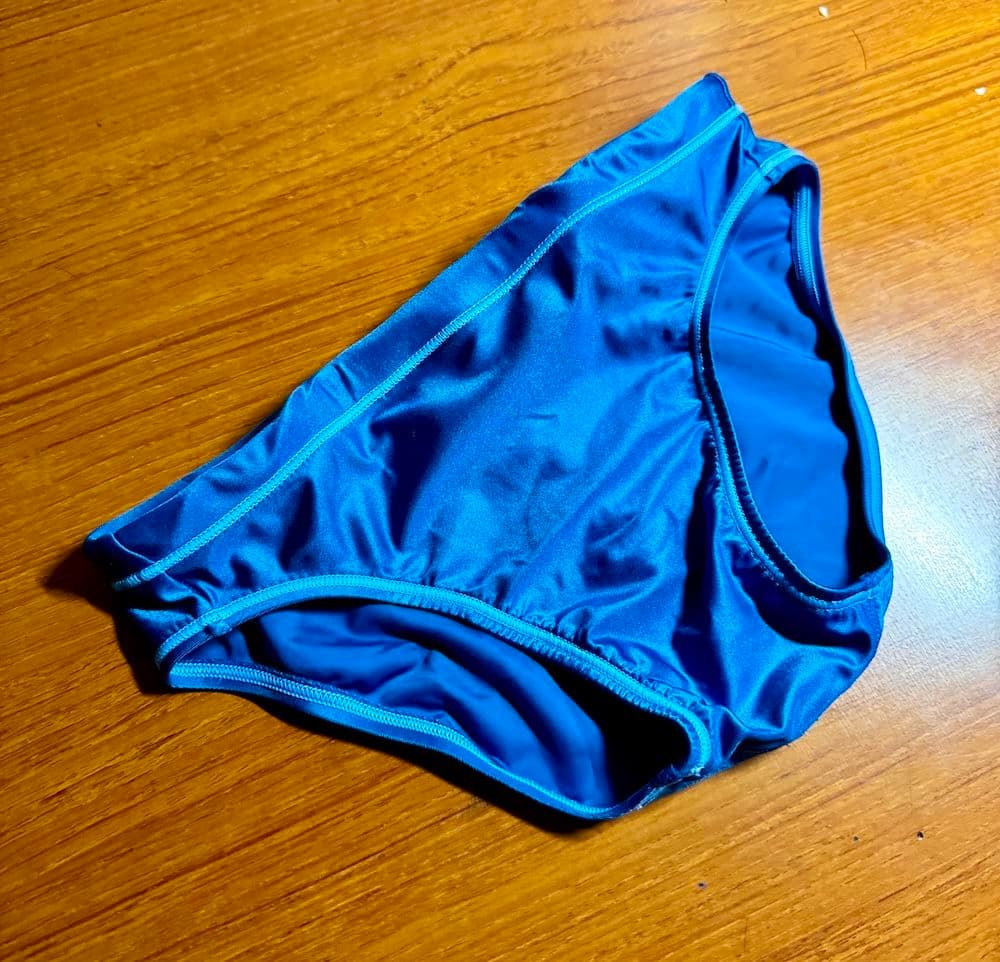 【美品】asics 初期スプラッシャー 超光沢 スカイブルー 競パン ハイドロ