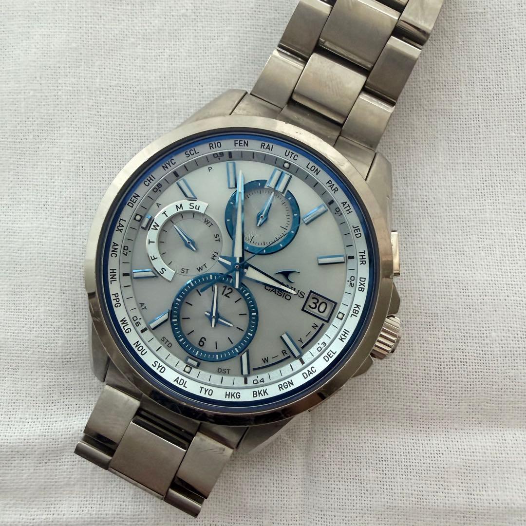 【最終値下げ】カシオ 腕時計 オシアナス OCW-T2600水色　ソーラー電波