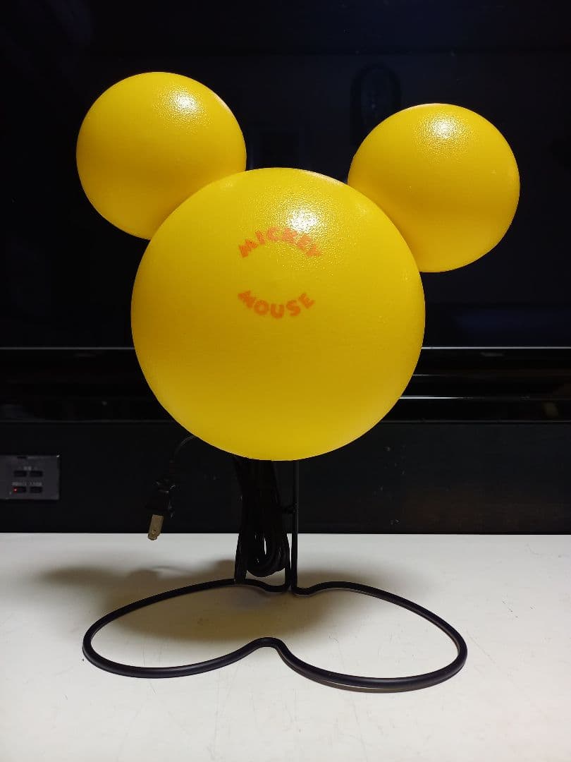 レア　1980's　ポストモダン　サンキョー　イエロー　ミッキーマウス　ランプ