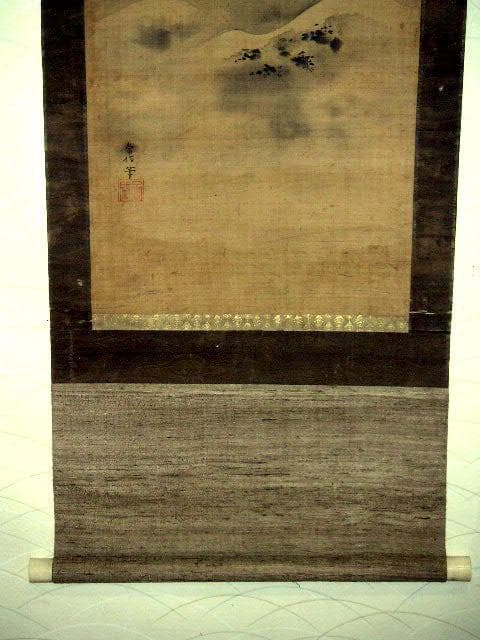 ♥掛軸　模写　 常信 　桐箱付き　掛け軸　骨董品